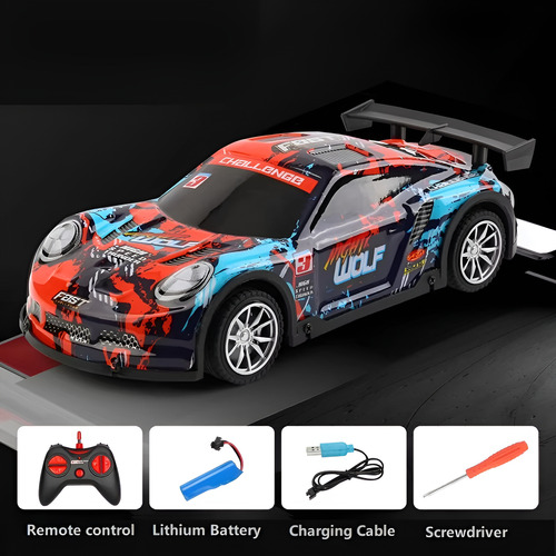 Carro A Control Remoto Recargable Luces Led Alta Velocidad