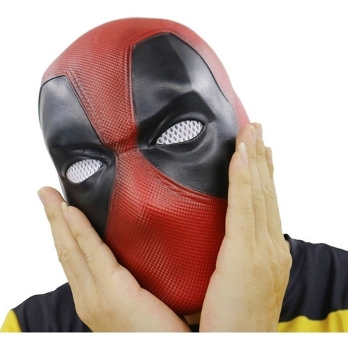 Máscara De Látex De Deadpool Para Disfraz De Fiesta De Hallo