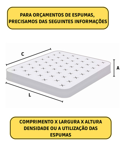 Espuma Em Metro D33 1,90m X 0,50cm E 7cm De Espessura