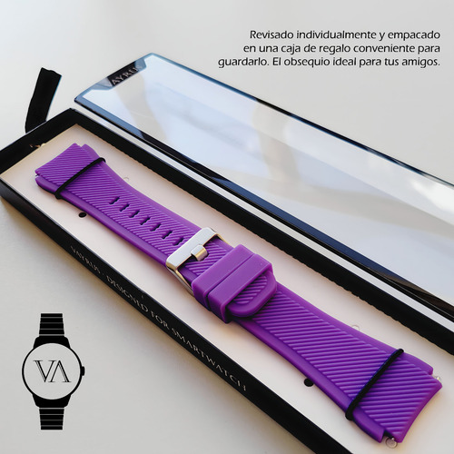 Correa Deportiva Texturizada Para Smartwatch Colmi C81 Púrpura 2.2 Cm