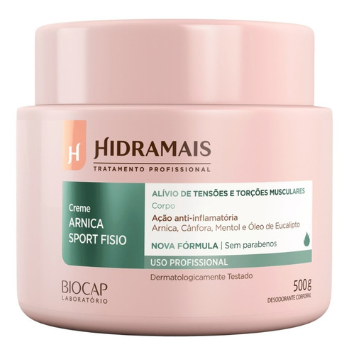 Creme Arnica Sport Fisio Hidramais 500g P/ Lesões Musculares