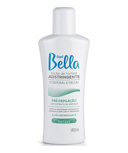 Loção Pré Depilatória Adstringente Hortelã Depil Bella 140ml