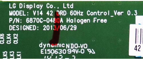 Placa Tcon Tv LG / 42lb5800 - 6870c0480a
