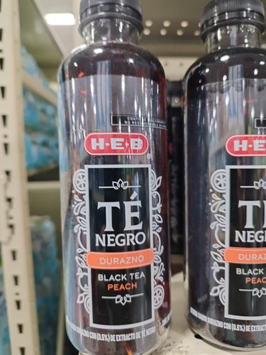 Pack 6 Té Helado Negro Sabor Durazno Sin Azúcar Ni Calorías