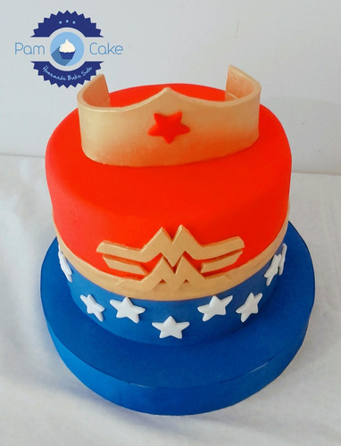 Torta Cumpleaños Personalizadas Wonder Woman-mujer Maravilla