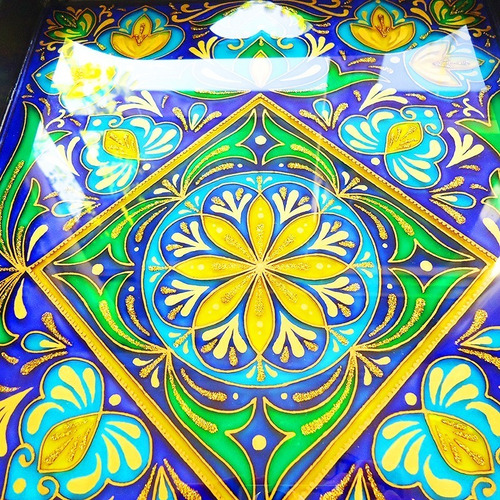 Bandeja Com Vitral Da Prosperidade