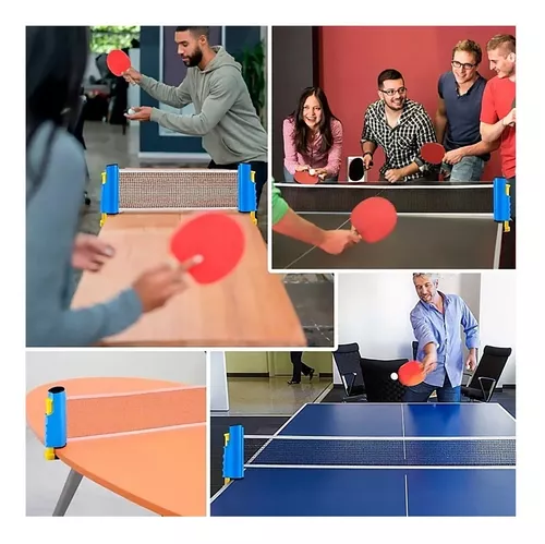 Red Ping Pong Portatil Ajustable Roll Enrollable Retractil