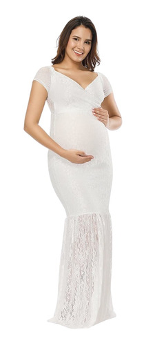 Vestido Sirena De Embarazada Fiesta Boda Baby Shower E009