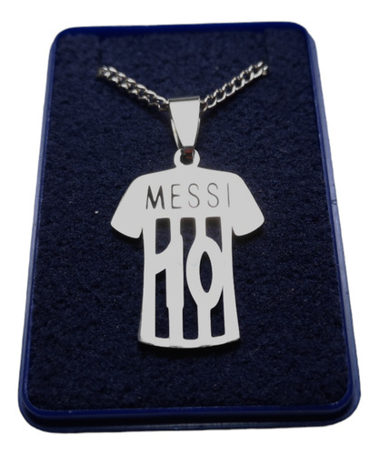 Dije Camiseta Futbol Messi 10 C/ Cadena Todo Acero Quirurg