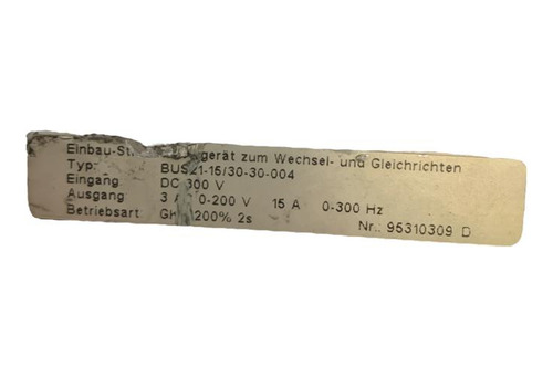 Baumüller Nürnberg Servo Drive Bus21-15/30-30-004 (Usado)