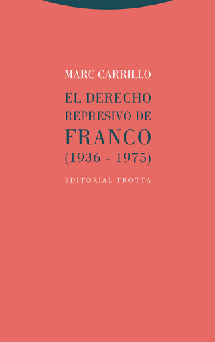 El Derecho Represivo De Franco, De Carrillo, Marc. Editorial Trotta, Tapa Blanda En Español