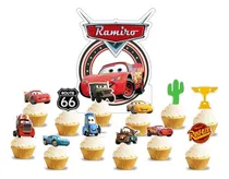 Comprar Topper Cupcake Adorno Pinchos Muffins X12 Cars Rojo Cars