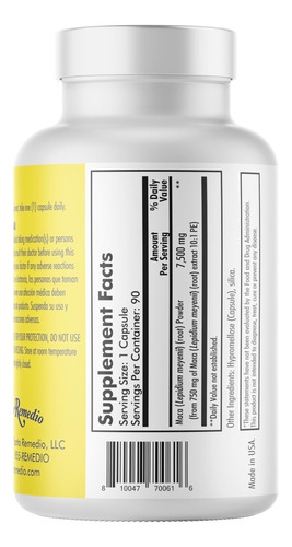 Suplemento Dietético Santo Remedio Maca 7500 Mg 90 Cápsulas