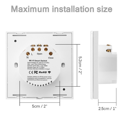Interruptor De Luz Inteligente Inalámbrico Con Wifi