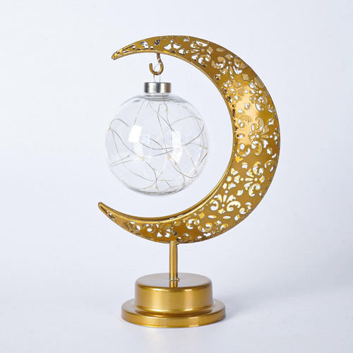 Nuevo Iron Eid Moon Light Decoraciones Lámpara De Luz Luz