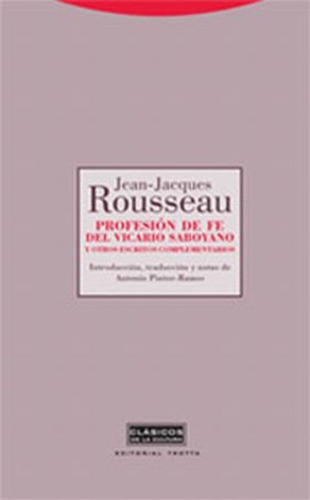 Profesion De Fe Del Vicario Saboyano - Jean Jacques Rousseau