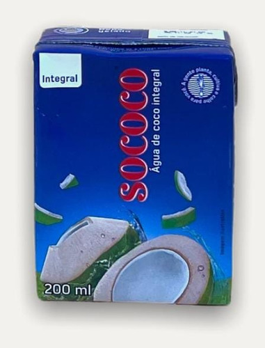 Sin Tacc - Agua De Coco  - Sococo - 200 Ml.  Origen Brasil.