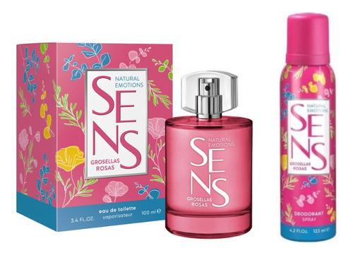 Combo Sens Grosellas Rosas Perfume 100ml + Desodorante 123ml