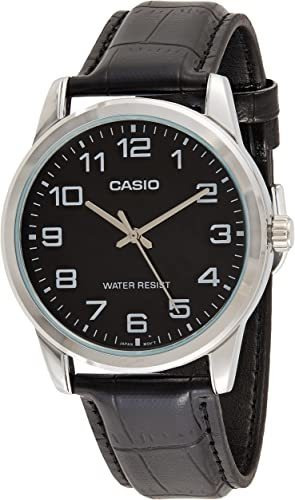 Casio Mens Mtp-v001l-1budf Reloj De Pulsera, Blanco,