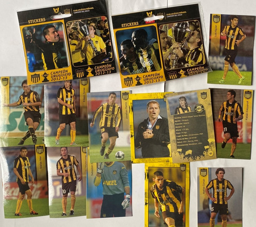 10 Tarjetas Y 4 Pegotines, Cap Peñarol, Fútbol,   Fg1