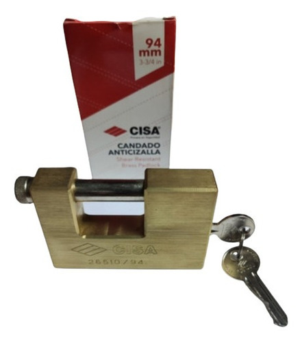 Candado Anticizalla Marca Cisa 94mm Con 2 Llaves