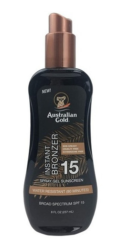 Australian Gold  Gel Aerosol Bronceador 15spf Original