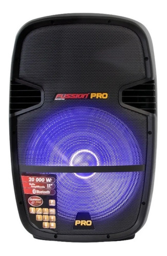 Bafle 15 Plg Fussion Pbs-1004 Iron Recargable Con Tripie Negro