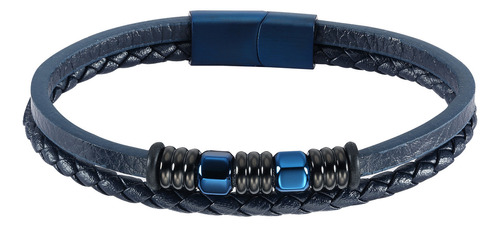 Pulsera De Acero Inoxidable Enso Para Hombre Emb127bl Azul