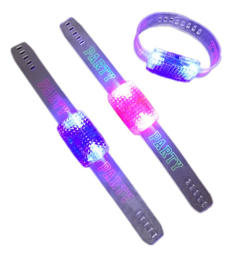 Pulsera Audioritmica Led Musica Luz Cotillon Luminoso X5