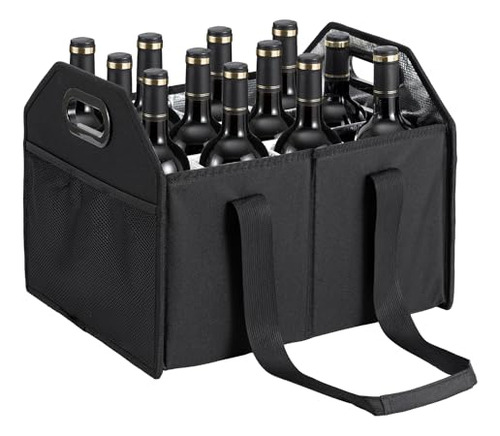 Porta Botellas De Vino Plegable Para 12 Botellas, Caja De Al