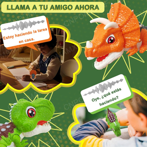 .radio Walkie Talkie Dinosaurio Para Niños Recargable 2pcs