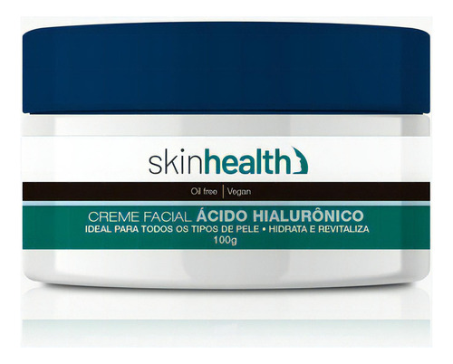 Ácido Hialuronico Facial Creme Vegano Hidratante Skin Health Tipo de pele Normal