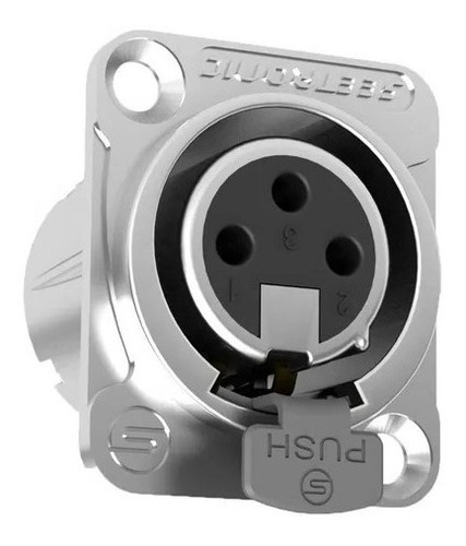Imagen 3 de 10 de Conector Canon Xlr Hembra Chasis Metal - Seetronic Mk3f2c
