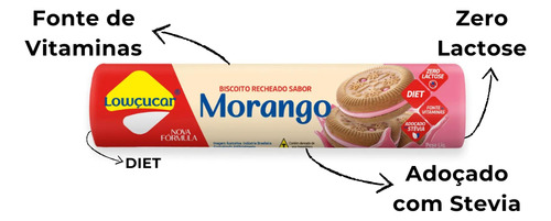 Biscoito Recheado Lowçucar 120g Sabores Diversos Kit Com 16