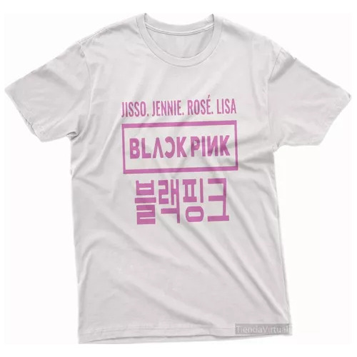Remera De Black Pink - Korean Music - K-pop Blanca Unisex