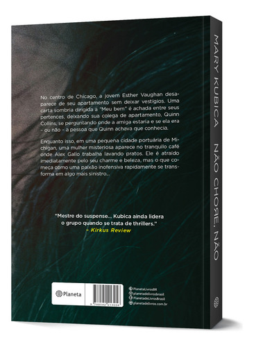Não chore, não, de Kubica, Mary. Editorial Editora Planeta do Brasil Ltda., capa mole em português, 2018