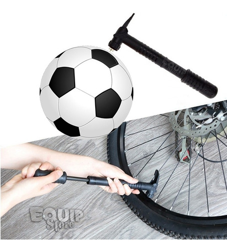 Imagen 2 de 4 de Mini Inflador Bici Bicicleta Portatil Con Pico Pelota