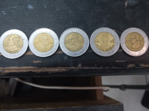 Monedas De $5 Pesos Conmemorativas 