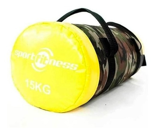 Bolsa De Poder 15 Kg Sportfitness (negro/amarillo)