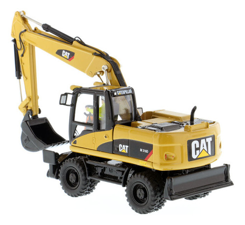 Miniatura Caterpllar Escavadeira De Rodas M316d 1/50 Metal Cor Amarelo