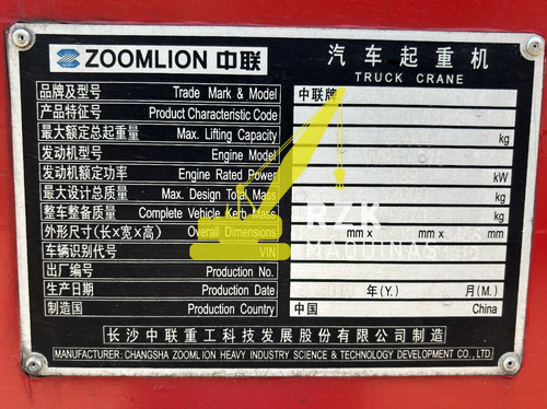 Guindaste Zoomlion Qy30v - 2010