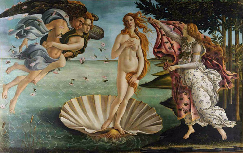 Lienzo Tela Nacimiento De Venus Sandro Botticelli 180x115