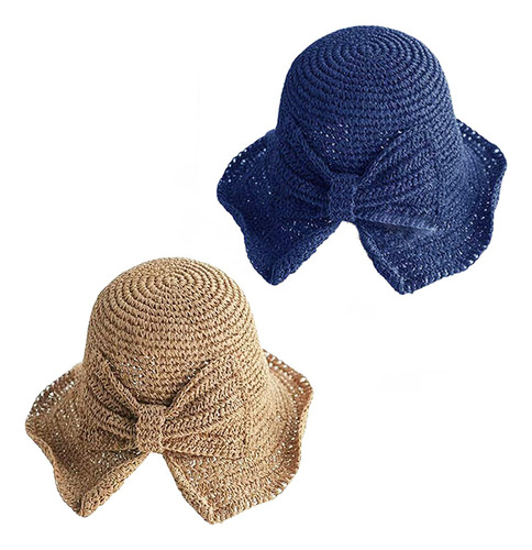 Sombreros De Paja Plegables Con Ala Ancha Para El Sol Paquet