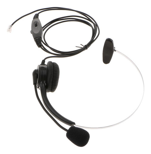 Micrófono De Auriculares Rj9 Con Auriculares Comerciales Par