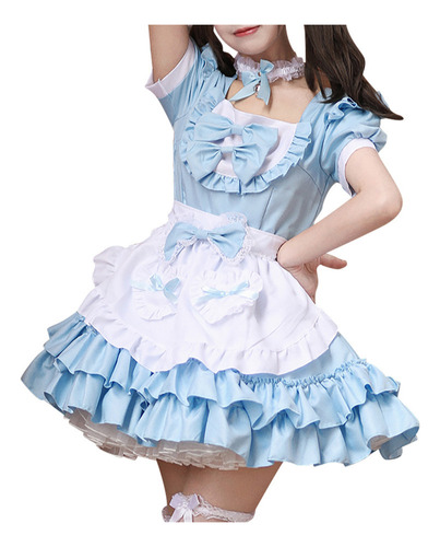 Vestido French Maid Pure Maid Uniforme Traje De Manga Corta