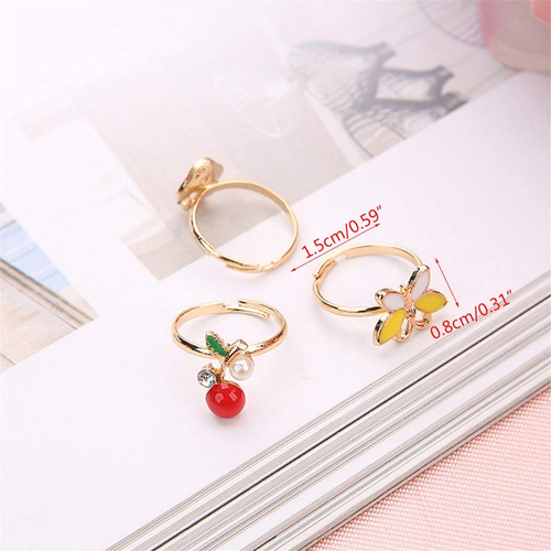 36 Anillos De Aleación De Dibujos Animados, Love Box, Anillo