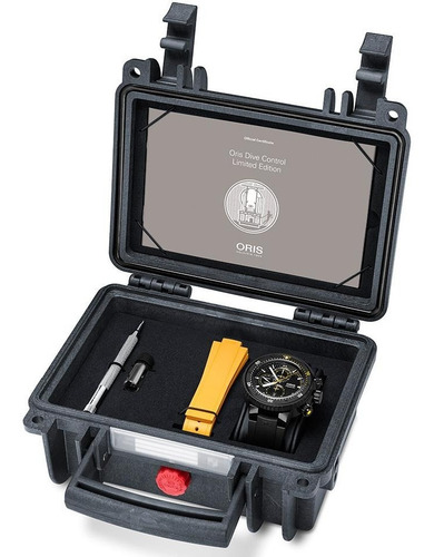 Reloj Oris Dive Control Edición Limitada Color de la correa Negro Color del bisel Negro Color del fondo Negro