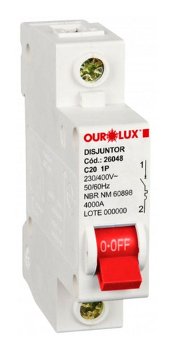 Disjuntor Unipolar Curva C 10a,16a,20a,25a,32a Ourolux
