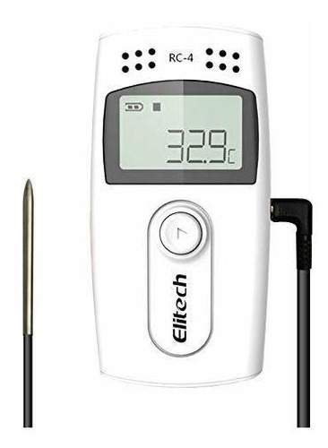 Elitech Rc4 Grabadora Registradora Dato Temperatura Sensor