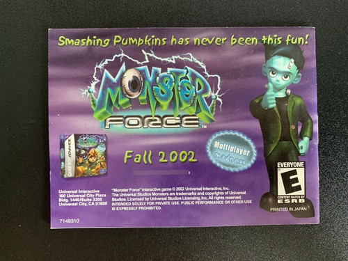 Spyro 2: Season Of Flame Game Boy Advance Manual (Usado)